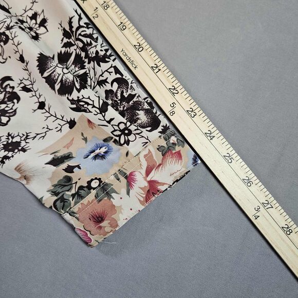 Womens Brylane Woman Collection Patchwork Pattern Long Sleeve Button Top 3X - Picture 9 of 11